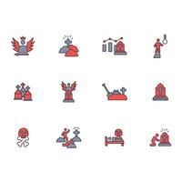 death icon set..Editable stroke.linear style sign for use web design,logo.Symbol illustration. vector