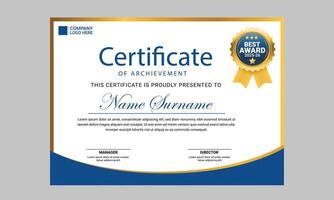 certificate of appreciation template Design vector
