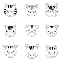 Zebra head set vector