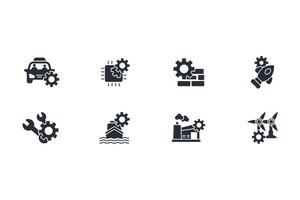 Engineering icon set..Editable stroke.linear style sign for use web design,logo.Symbol illustration. vector