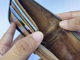 Leather Wallet with Cards photo