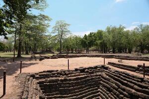 Ruins view of Si Thep historical park It is an architecture in the Dvaravati period in Phetchabun Province, Thailand. photo
