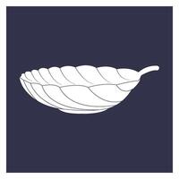 leaf motif bowl symbol design vector