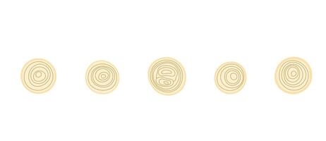 illustration of cutted onion rings, top view. Perfect for food recipe designs vector