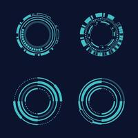 sci fi circle frame modern user interface element Technology futuristic vector