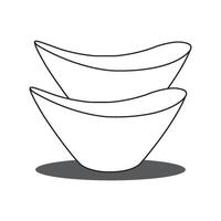 oval bowl logo design vector