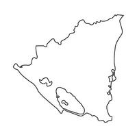 map of Nicaragua simple design vector