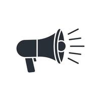 Speaker flat icon. Megaphone Loudspeaker icon vector