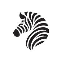 Stylish Black and White 2D Zebra Design with a White Backdrop vector