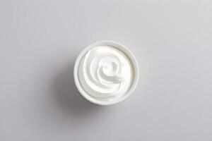 Fresh Yogurt Isolated on White Background illustration photo