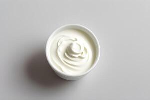 Fresh yogurt isolated on white background illustration photo
