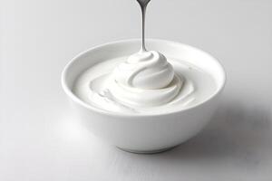 Fresh Yogurt Isolated on White Background illustration photo