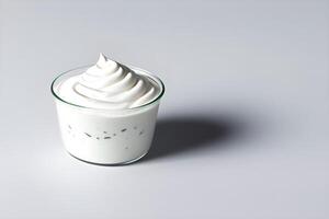 Fresh yogurt isolated on white background illustration photo