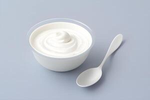 Refreshing and Delicious Yogurt Isolated on White Background illustration photo