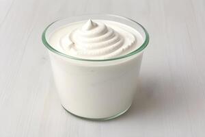 Fresh Yogurt Isolated on White Background illustration photo