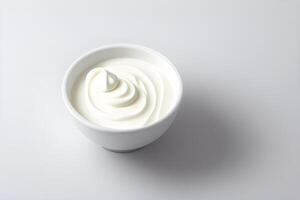Fresh Yogurt Isolated on White Background illustration photo