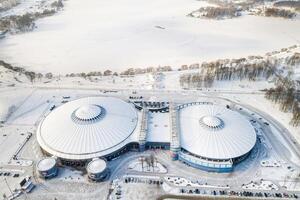 January 16, 2021.Modern complex of the state cultural and sports institution Chizhovka-Arena in Minsk. Belarus photo