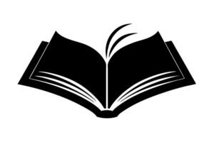 An open book icon on a white background vector