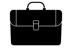 A black briefcase icon on a white background vector