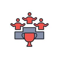 Podium icon. .Editable stroke.linear style sign for use web design,logo.Symbol illustration. vector
