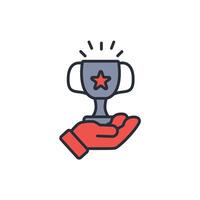 champion icon. .Editable stroke.linear style sign for use web design,logo.Symbol illustration. vector