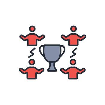 competition icon. .Editable stroke.linear style sign for use web design,logo.Symbol illustration. vector