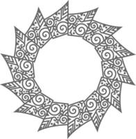 A circular design with swirls and swirls vector