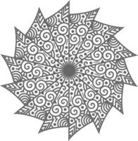 A coloring page with a circular design vector