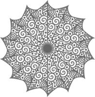 A coloring page with a circular design vector