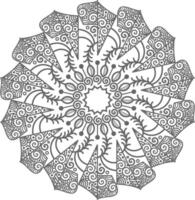 A circular mandala coloring page vector