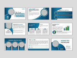 Modern business presentation background design and page layout template for brochures, book magazines, corporate or annual reports, and company profile advertising banners. vector
