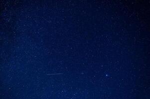 stars on the background of night starry sky with milky way. Blue background with galaxies, nebulae and the universe photo