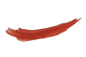 Abstract red watercolor brush strokes on white background. Top view photo