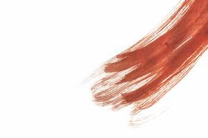 Abstract red watercolor brush stroke on white background. photo