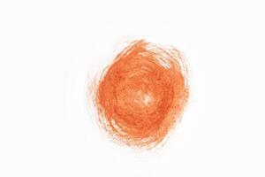 Abstract swirling red brush stroke on white background. Ink splash. photo