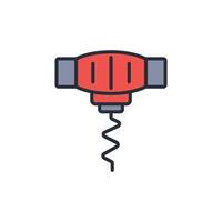 corkscrew icon. .Editable stroke.linear style sign for use web design,logo.Symbol illustration. vector