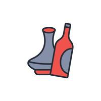 decanter icon. .Editable stroke.linear style sign for use web design,logo.Symbol illustration. vector