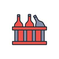 Box wine icon. .Editable stroke.linear style sign for use web design,logo.Symbol illustration. vector