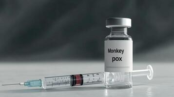 Monkey pox vaccine, monkey pox virus vaccine and injection. photo