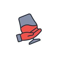 wine tasting icon. .Editable stroke.linear style sign for use web design,logo.Symbol illustration. vector