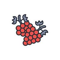 grapes icon. .Editable stroke.linear style sign for use web design,logo.Symbol illustration. vector