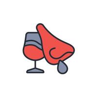 nosing icon. .Editable stroke.linear style sign for use web design,logo.Symbol illustration. vector