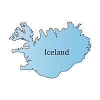 Iceland region map vector