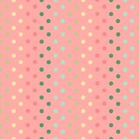 Seamless polka dots, hand drawn design, fabric pattern, retro, soft colors vector