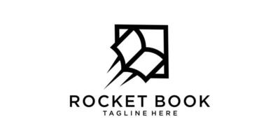 logo design rocket book,combination of rocket and book,up,growth,invest,logo design ,symbol,idea,creative. vector