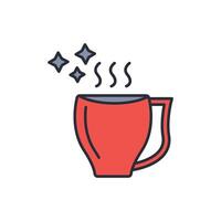 hot chocolate icon. .Editable stroke.linear style sign for use web design,logo.Symbol illustration. vector