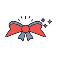 bow icon. .Editable stroke.linear style sign for use web design,logo.Symbol illustration. vector