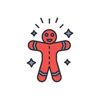 Gingerbread icon. .Editable stroke.linear style sign for use web design,logo.Symbol illustration. vector