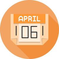 6 April Icon Design Symbol vector