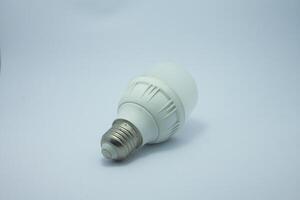 isolated energy saving led lamp photo